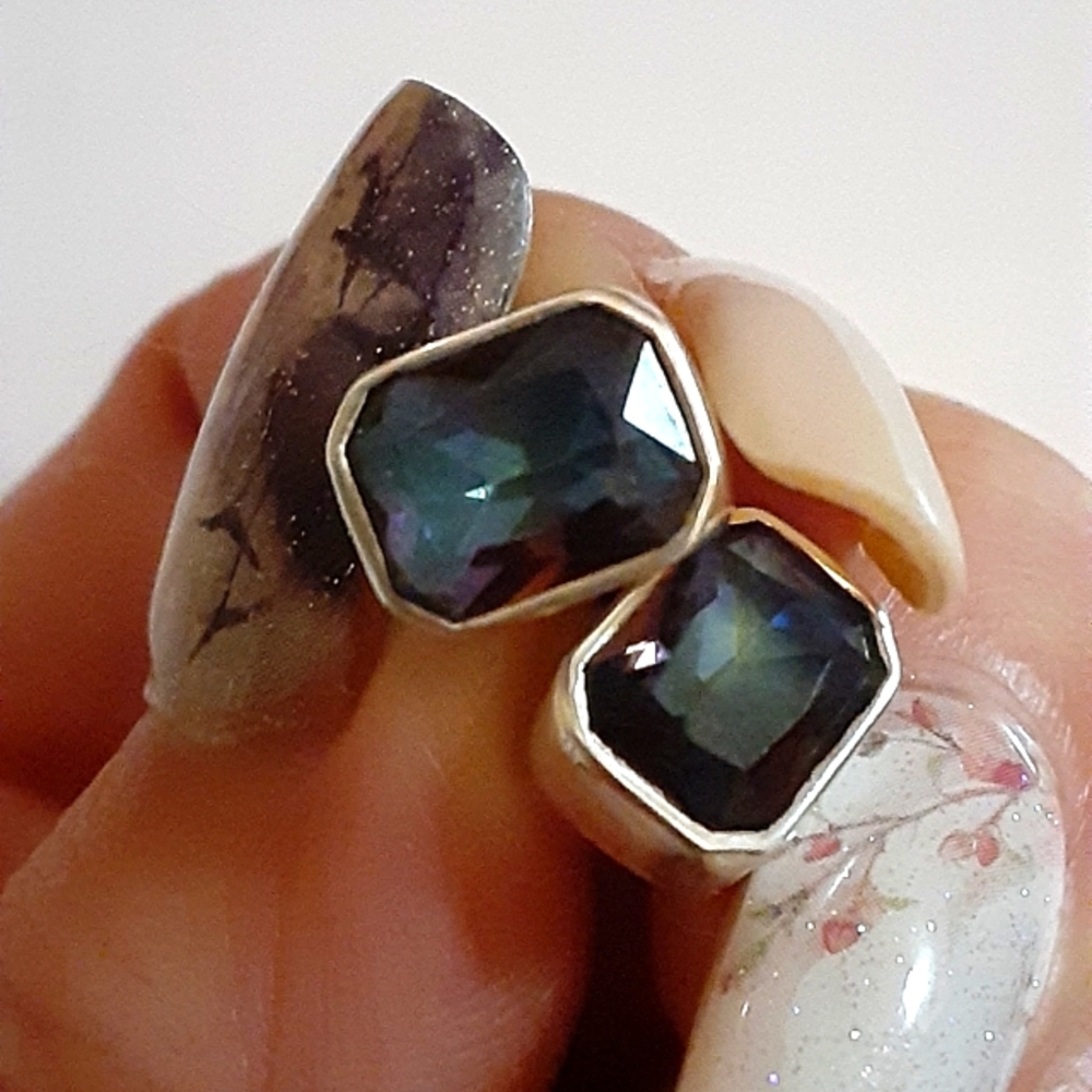Aurora Mystic Topaz Earrings .925 SS